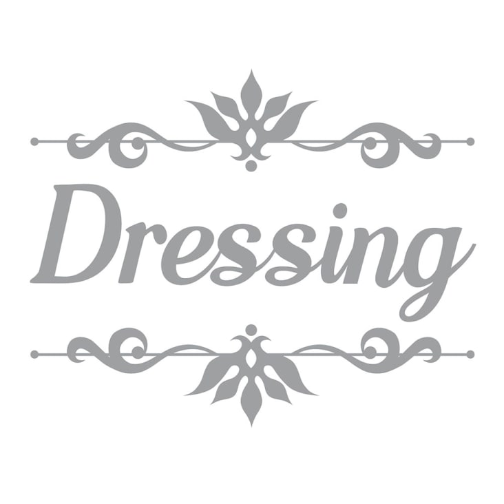 Sticker décoratif de porte dressing L18,5cm-DRESSING