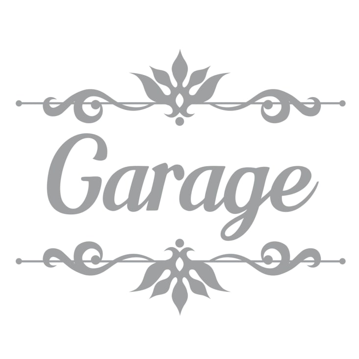 Sticker décoratif de porte garage L20cm-GARAGE