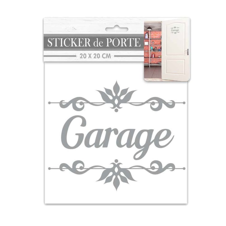 Sticker décoratif de porte garage L20cm-GARAGE cropped-4