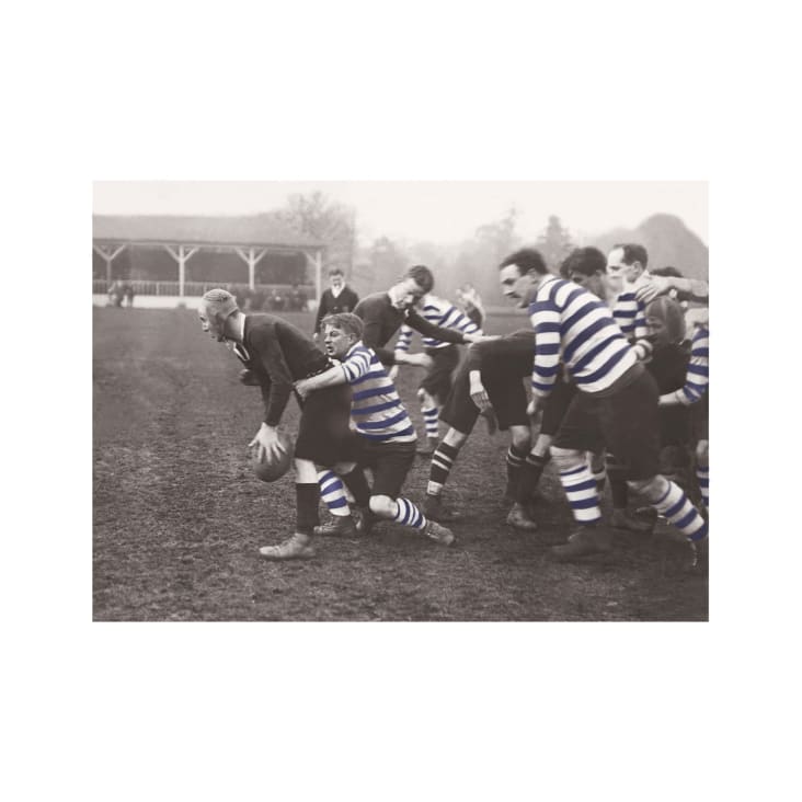 Photo ancienne couleur rugby n°07 cadre noir 40x60cm-KELEPOQ COULEUR
