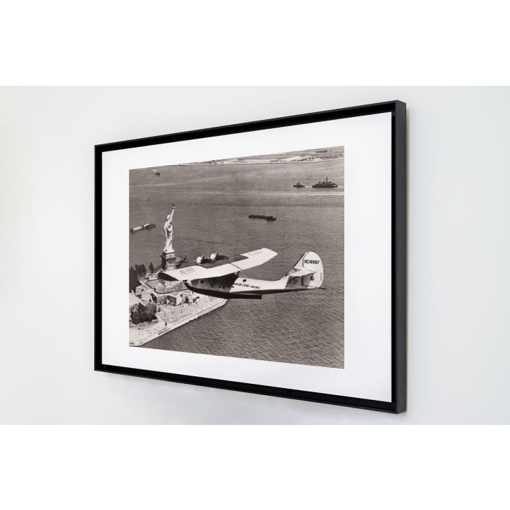 Photo ancienne noir et blanc avion n°21 cadre noir 30x45cm-DANS LES AIRS cropped-3