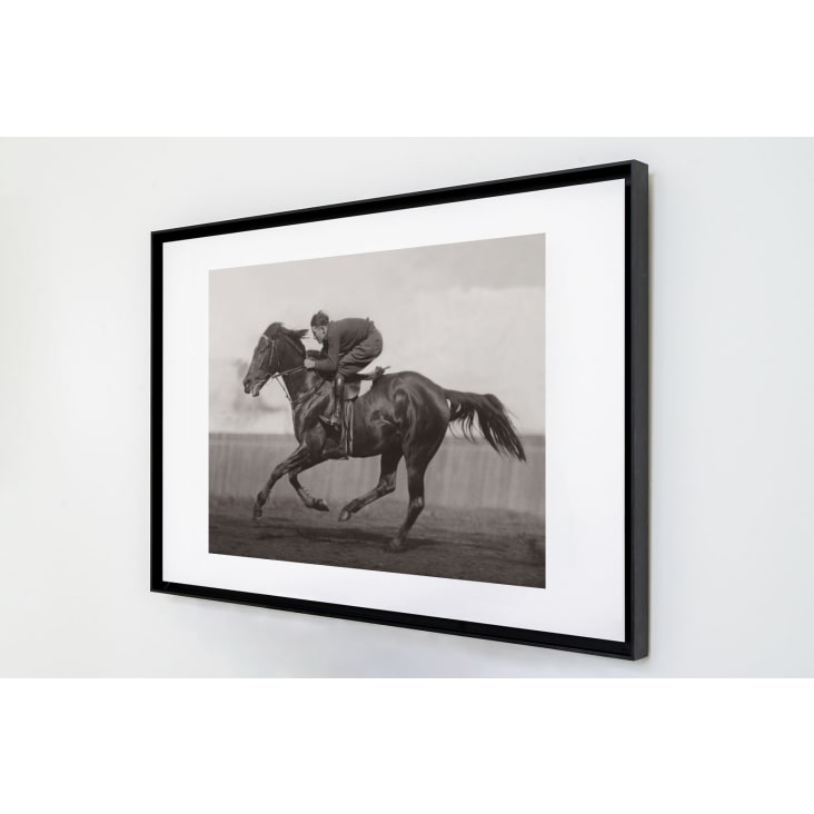Photo ancienne noir et blanc cheval n°40 cadre noir 70x105cm-EQUITATION cropped-3