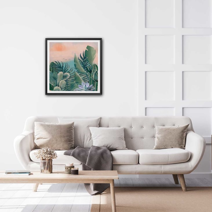 Affiche illustration jardin succulentes et cie sans cadre 50x50cm cropped-2