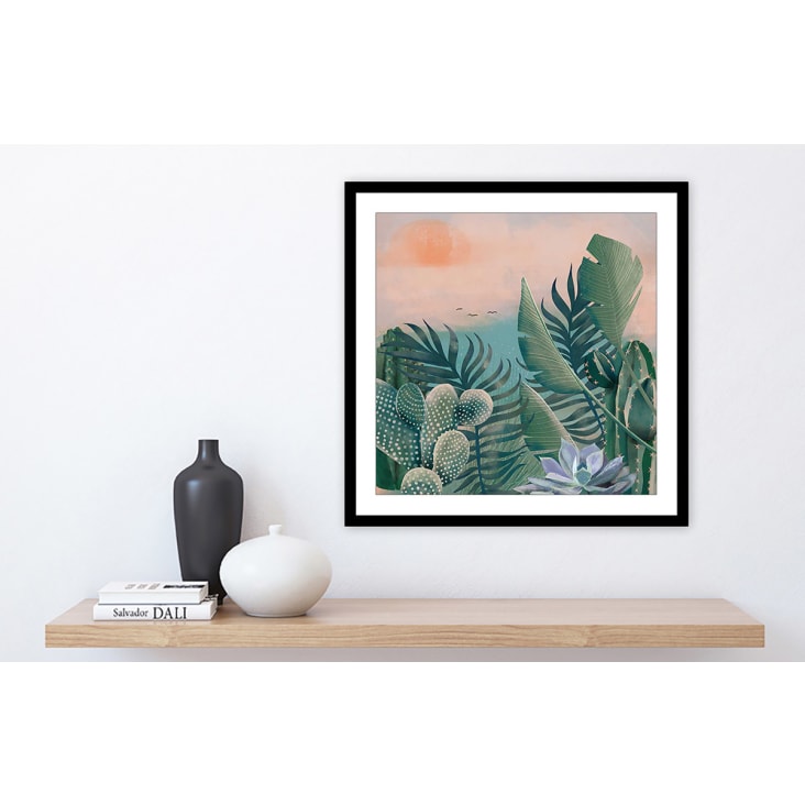 Affiche illustration jardin succulentes et cie sans cadre 50x50cm cropped-3