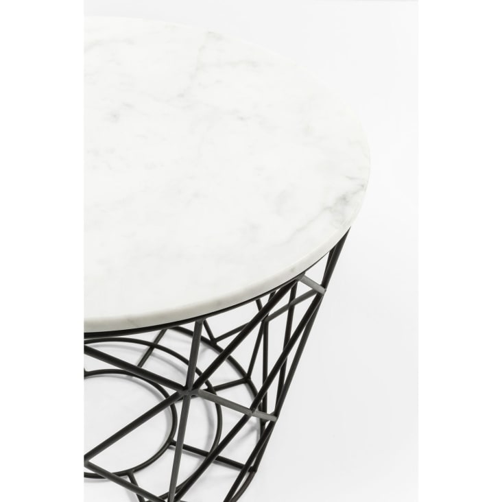3 tables basses en marbre et acier-East cropped-2