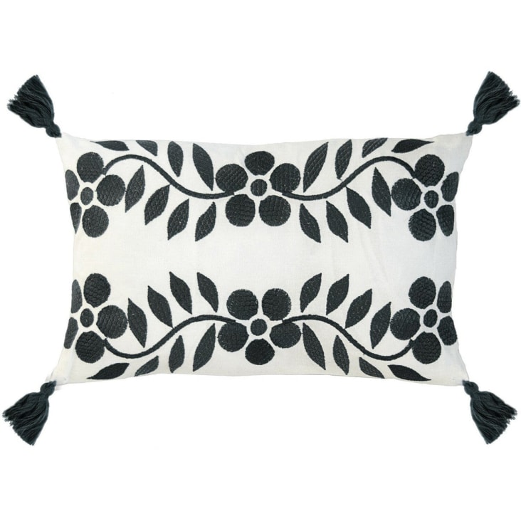 Housse de coussin coton  50x30 noir-Matisse