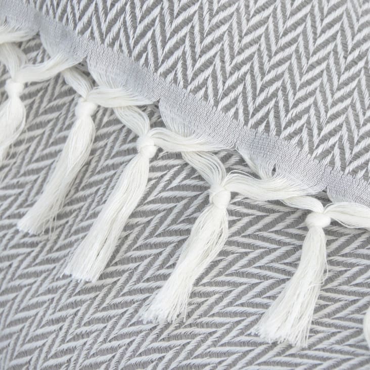 Plaid laine  130x170 gris chiné-Aspen cropped-3