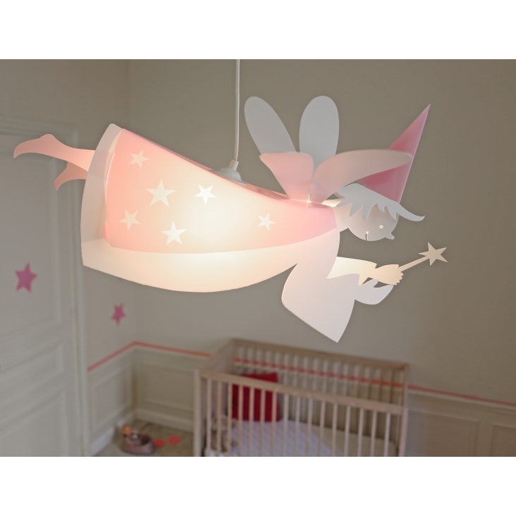 Lámpara Infantil de Techo Colgante Rosa D35 1XE27 - Fabrilamp