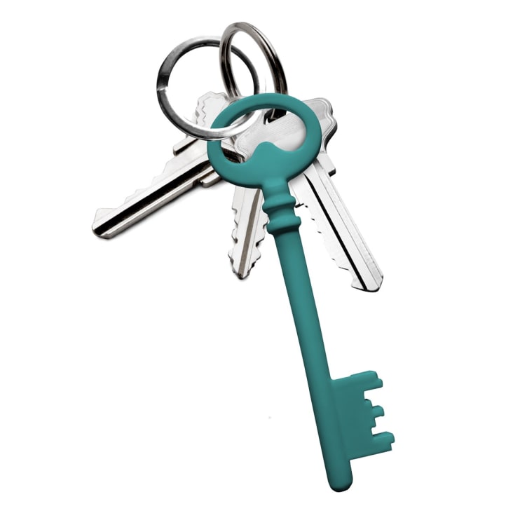 Porte clefs en acier bleu turquoise-OLDKY cropped-2
