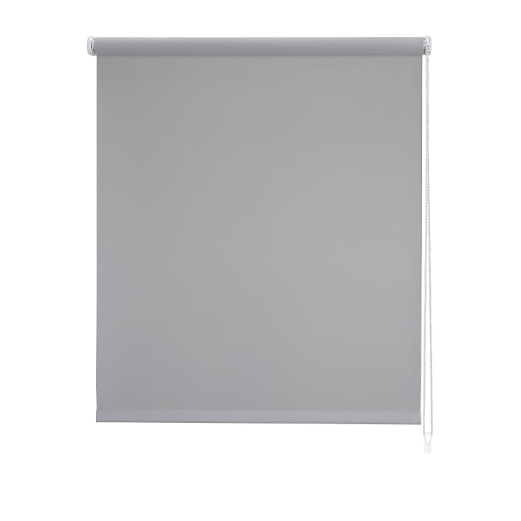 Store enrouleur occultant gris 90 x 250 cm-Blackout cropped-2