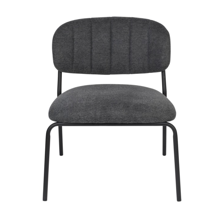 2 chaises lounge pieds noirs gris foncé-Jolien cropped-2