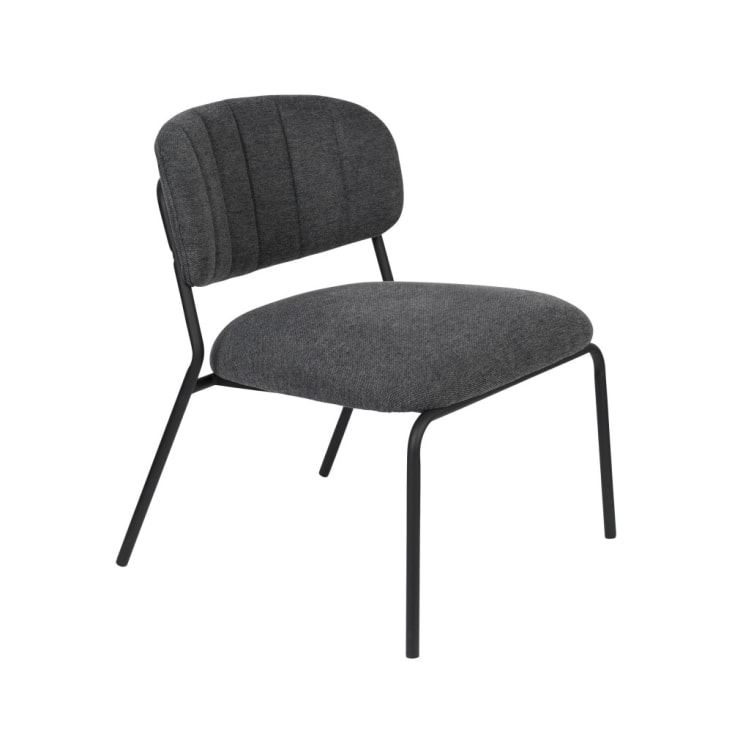 2 chaises lounge pieds noirs gris foncé-Jolien cropped-3