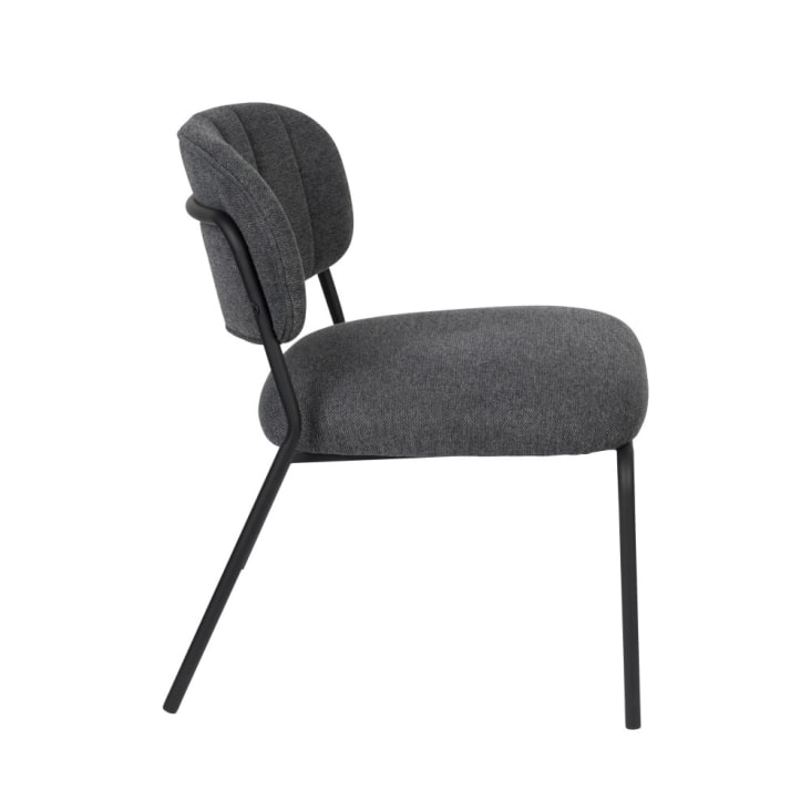 2 chaises lounge pieds noirs gris foncé-Jolien cropped-4