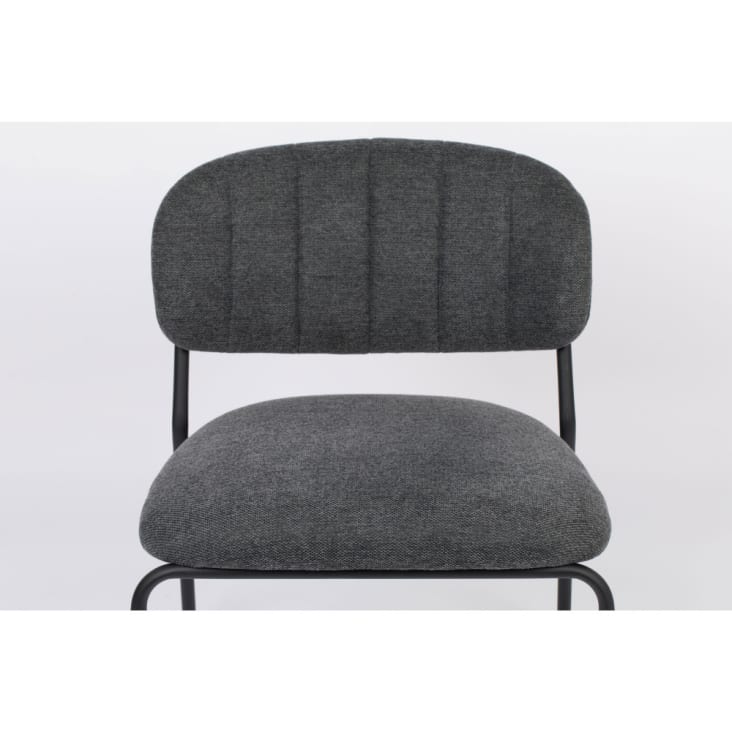 2 chaises lounge pieds noirs gris foncé-Jolien cropped-8