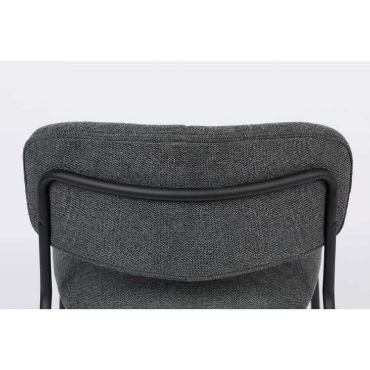 2 chaises lounge pieds noirs gris foncé-Jolien cropped-9