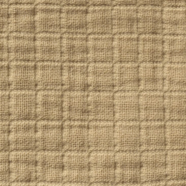 Housse de coussin gaze de coton camel 50X70 CM-Minorque cropped-4