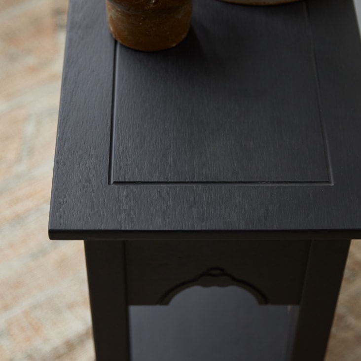 Consolle in pino massello 2 cassetti Thaki black Maisons du Monde