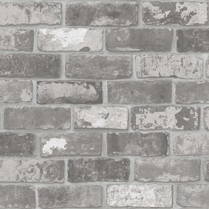 Papier peint intissé mur briques loft gris 1005x52cm-LOFT cropped-2