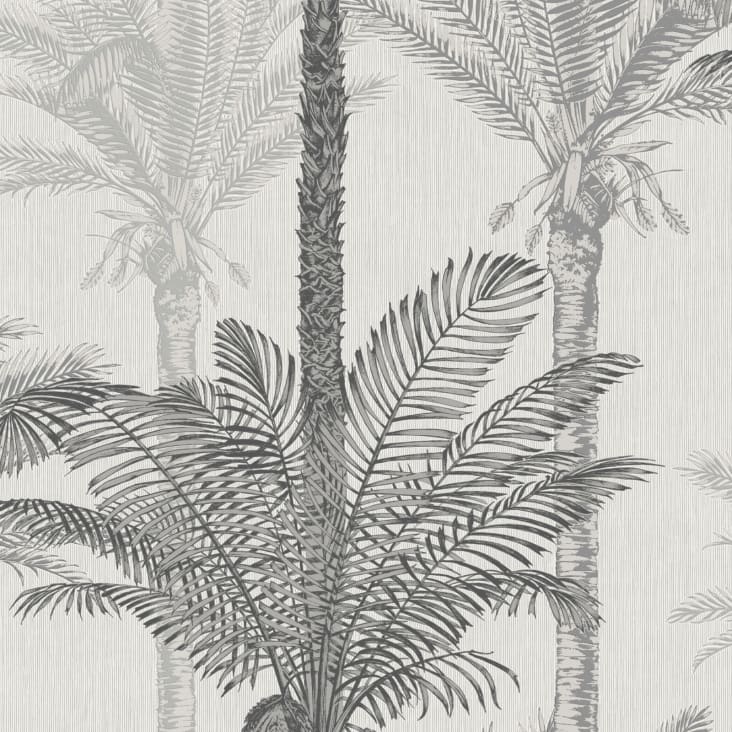 Papier peint intissé palmiers exotiques gris 1005x52cm cropped-2