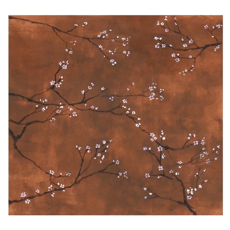 Papier peint panoramique intissé cerisiers Japonais cuivre 300x280cm cropped-2