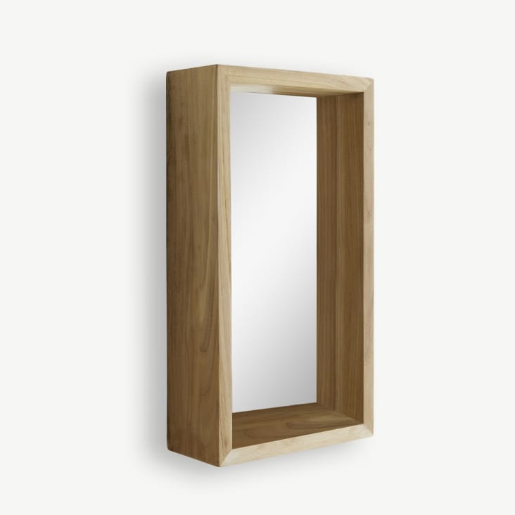 Specchio in teak massello 55x30 cm Stelle