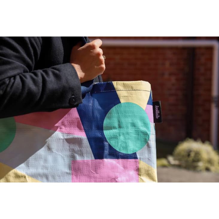Sac cabas plastifi Colour Block Maisons du Monde