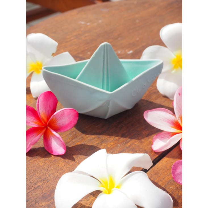 Jouet de bain bateau origami  Menthe cropped-5
