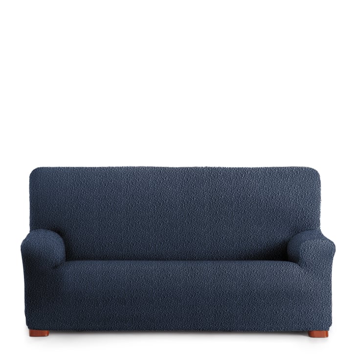 Funda de sofá 4 plazas elástica azul 210-290 cm EYSA