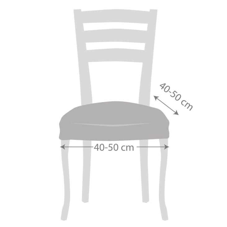 Pack 2 housses de chaise extensible marron 40 - 50 cm-EYSA cropped-4