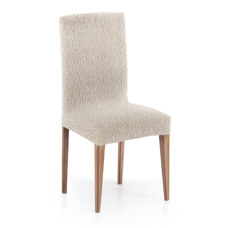Pack 2 fundas de silla con respaldo elástica crudo 40 - 50 cm EYSA