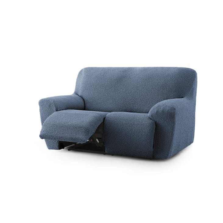 Housse de canapé 2 places relax extensible bleu 150 - 200-EYSA