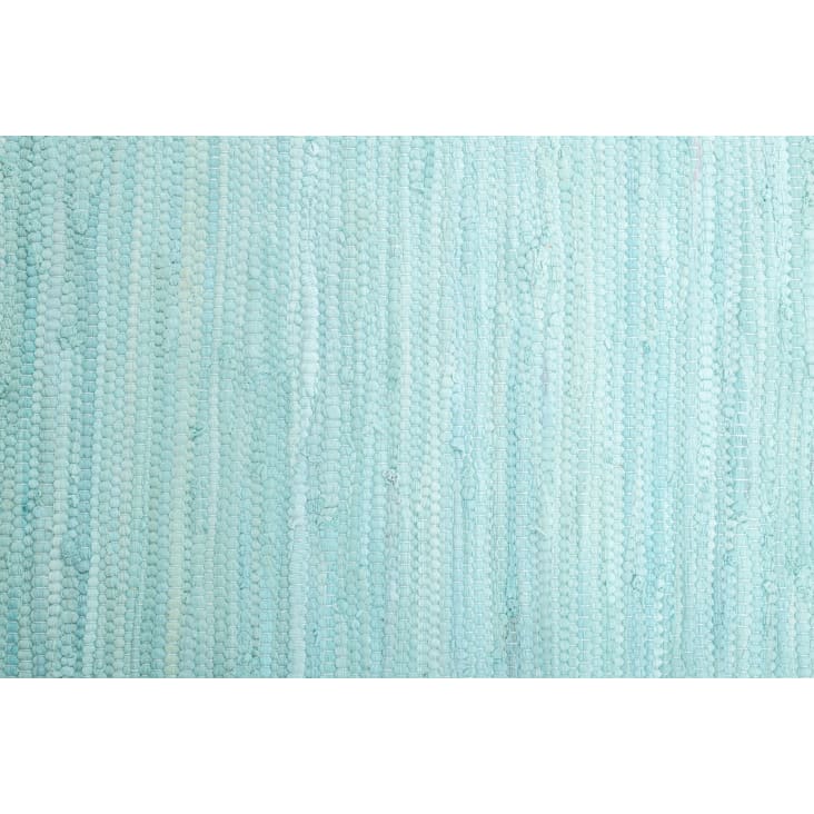Tapis réversible en coton - tissé à la main - Bleu Claire 120x180-HAPPY COTTON cropped-3