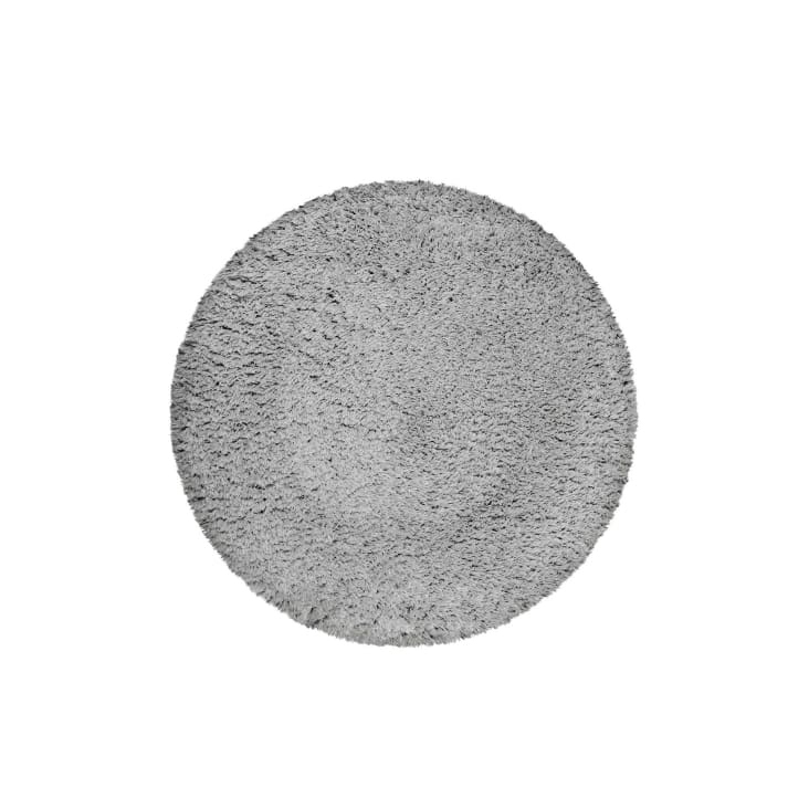 Tapis rond gris issu à 100% de matière recyclée 80 rd.-Yogi