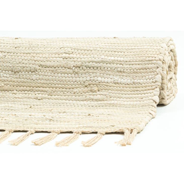 Tapis réversible en coton - tissé à la main - naturel 60x120-HAPPY COTTON cropped-2
