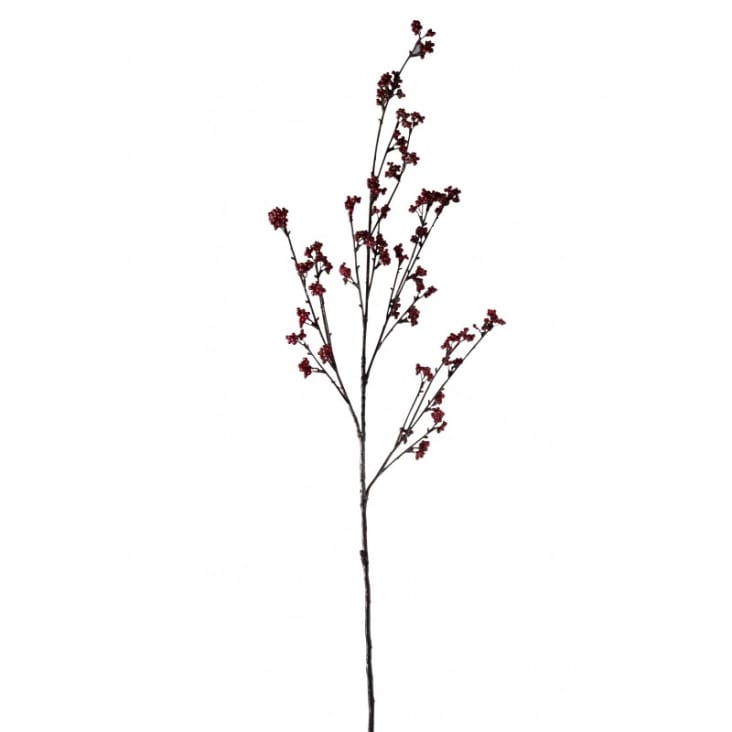 Branche baies plastique rouge/marron H120cm-BAIES