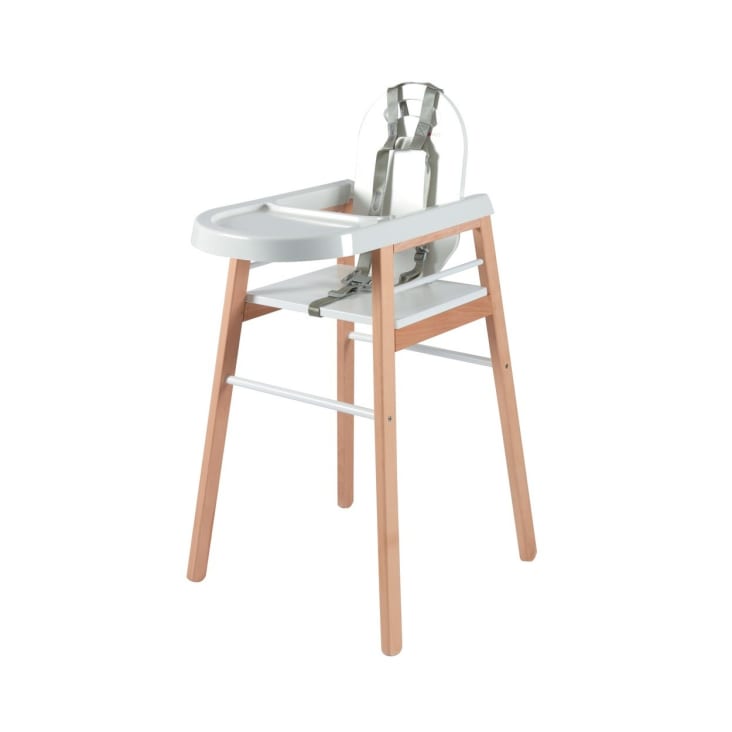 Chaise haute style scandinave en bois massif bicolore blanc-LILI cropped-3
