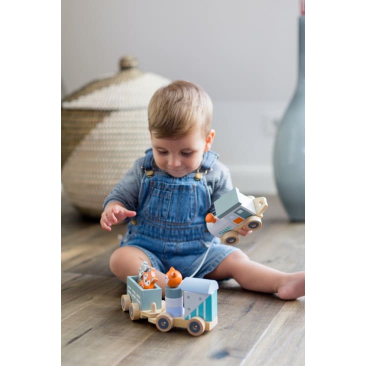 Petit train en bois : Jouet en bois bébé - Jouets Montessori