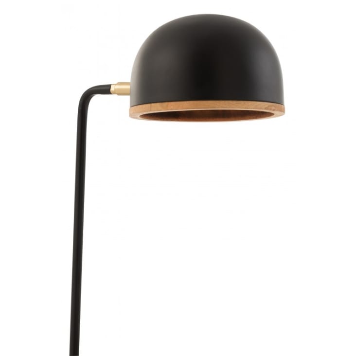 Lampe de bureau métal noir bois naturel H48cm-EVY cropped-5