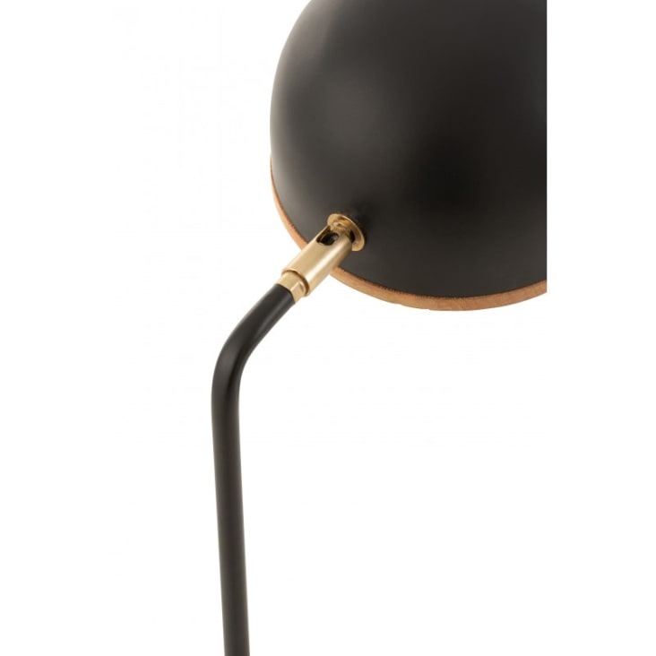 Lampe de bureau métal noir bois naturel H48cm-EVY cropped-6