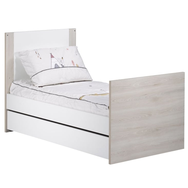 Tiroir de lit Little Big Bed 140x70 en bois blanc-Tipee cropped-3