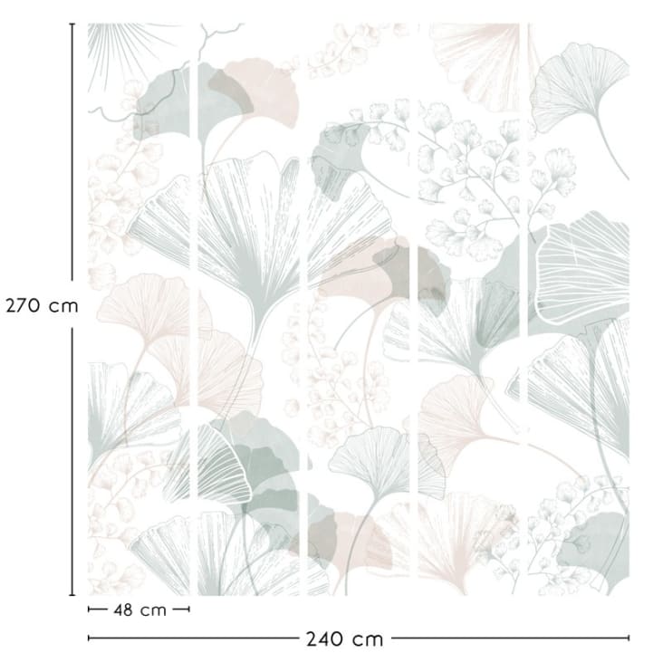 Carta da parati moderna - ginkgo Japon Zen - MuralConcept - in tessuto non  tessuto / con motivi floreali / panoramica