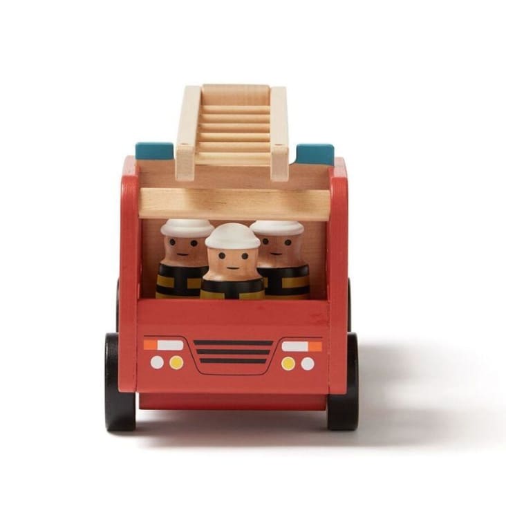 Porteur camion de pompiers en bois - Made in Bébé