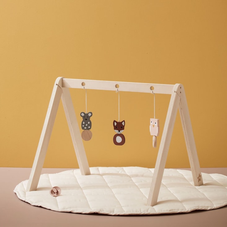 Goki - Gymnastique pour bébé - Mini portique d'activités en bois