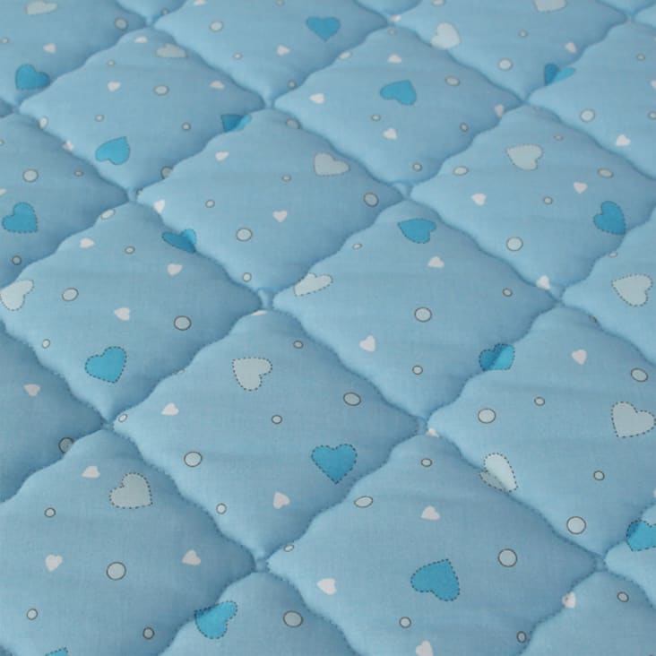 Matelas bébé 100% coton en mousse bleu 60x120-Bebe calin cropped-4
