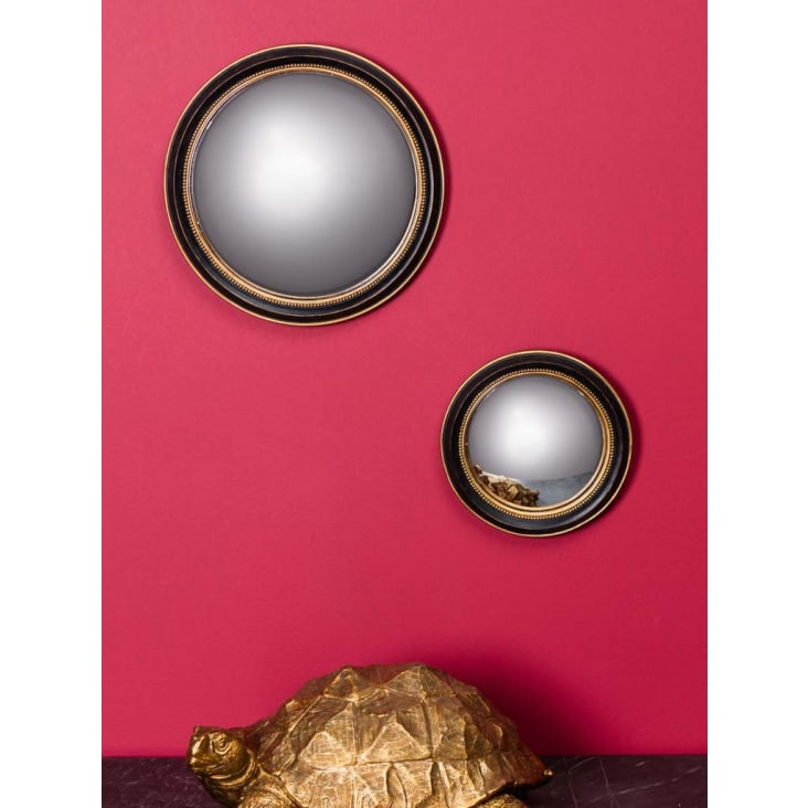 Miroir convexe en résine noir-Mirabeau cropped-3