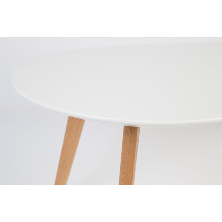 Conjunto de 2 mesas auxiliares de madera de mango clara/blanco SAKITA 