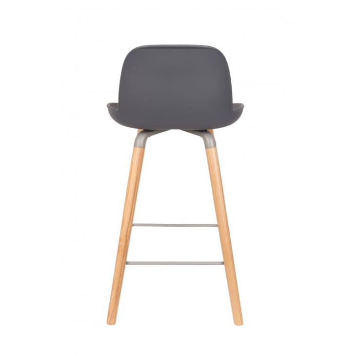 Sgabello In Polipropilene Grigio Scuro Con Struttura In Metallo - AGE 2 Pezzi 87224403 - 7