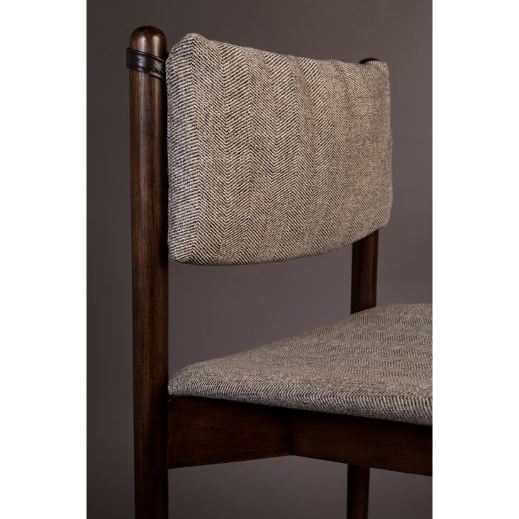 Chaise en tissu chiné beige-Torrance cropped-8