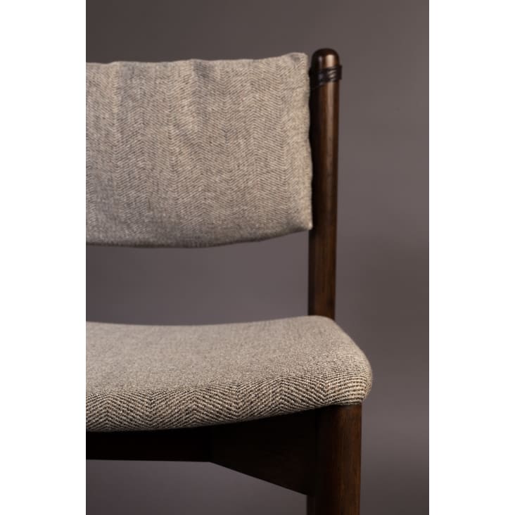 Chaise en tissu chiné beige-Torrance cropped-9