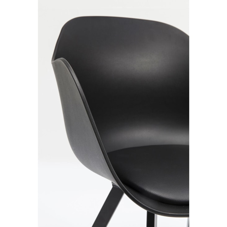Chaise noire et acier-Brentwood cropped-3
